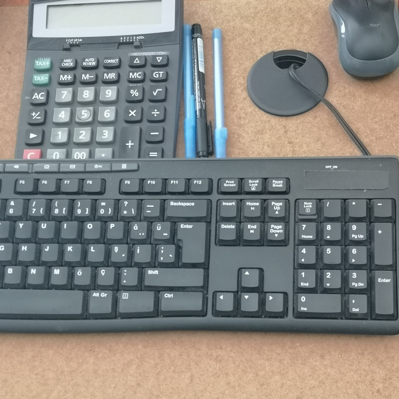 Masaüstü Kablo Kanalı Deliği Kapağı Siyah 6 cm