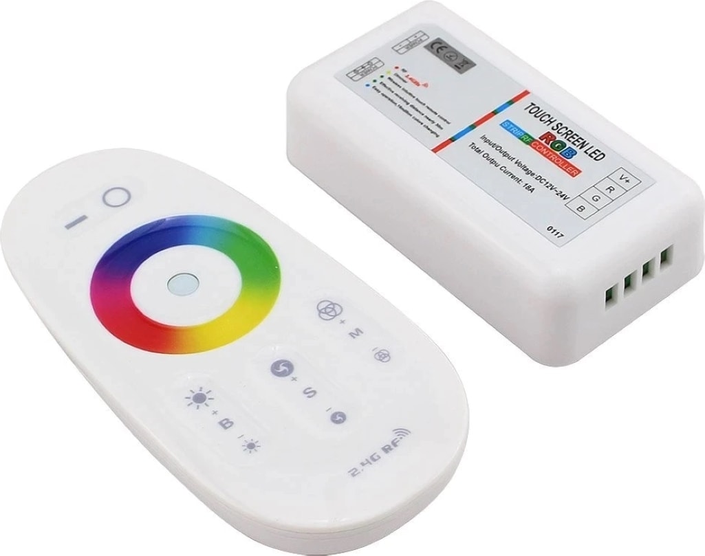 Rgb LED Dokunmatik (Touch) Rf Kumanda + Kontrol Paneli 12V-24V – 18A