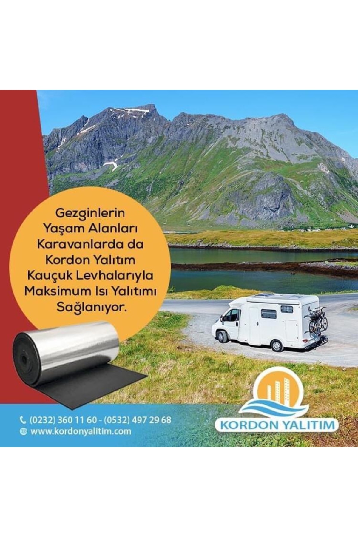 13 Mm 120 Cm 1 M2 Karavan / Oto Ses Isı Yalıtım Folyolu Yapışkanlı Kauçuk Izolasyon
