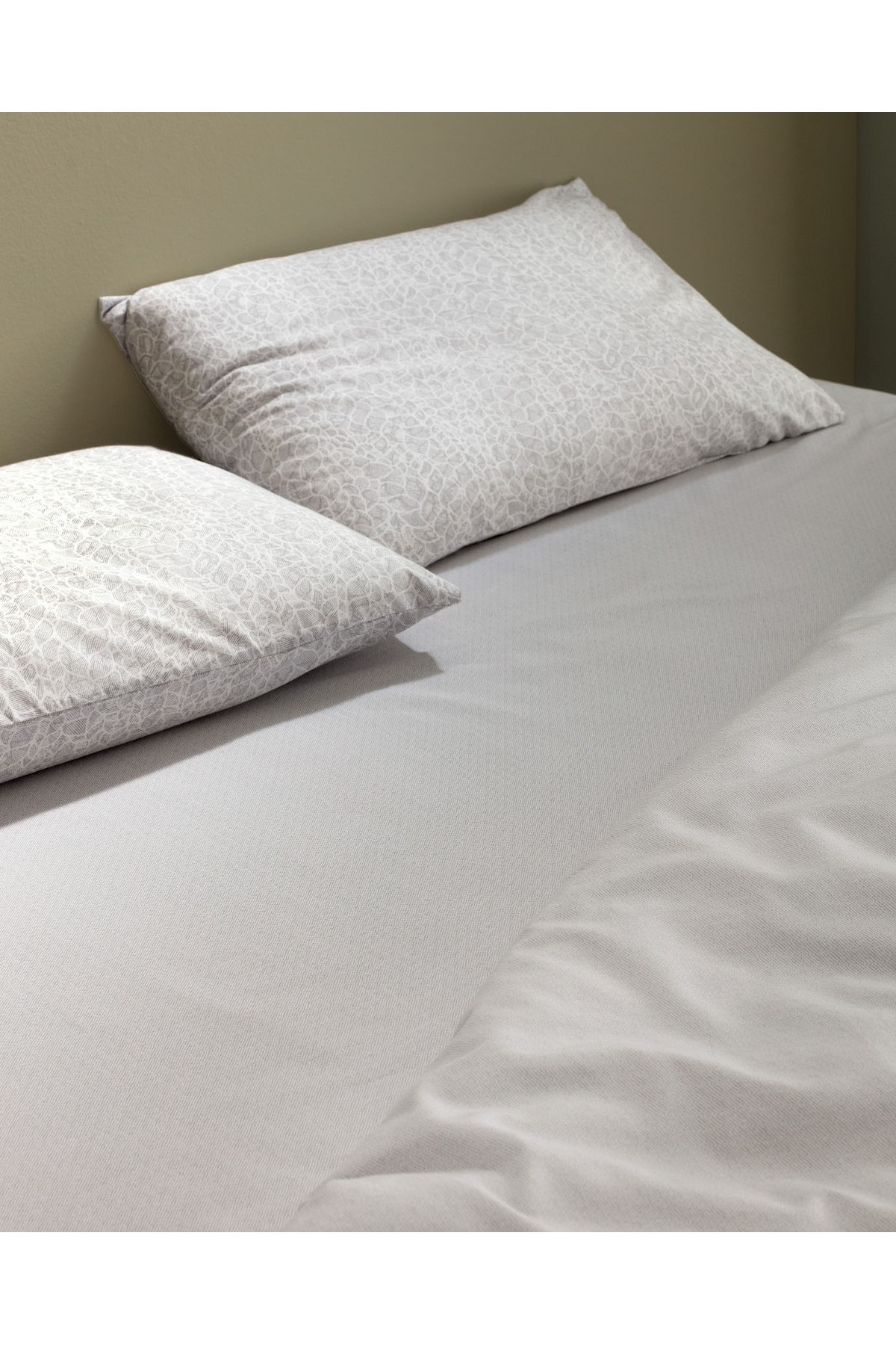 Grelot King Size Pamuklu Baskılı Nevresim Takımı - Gri