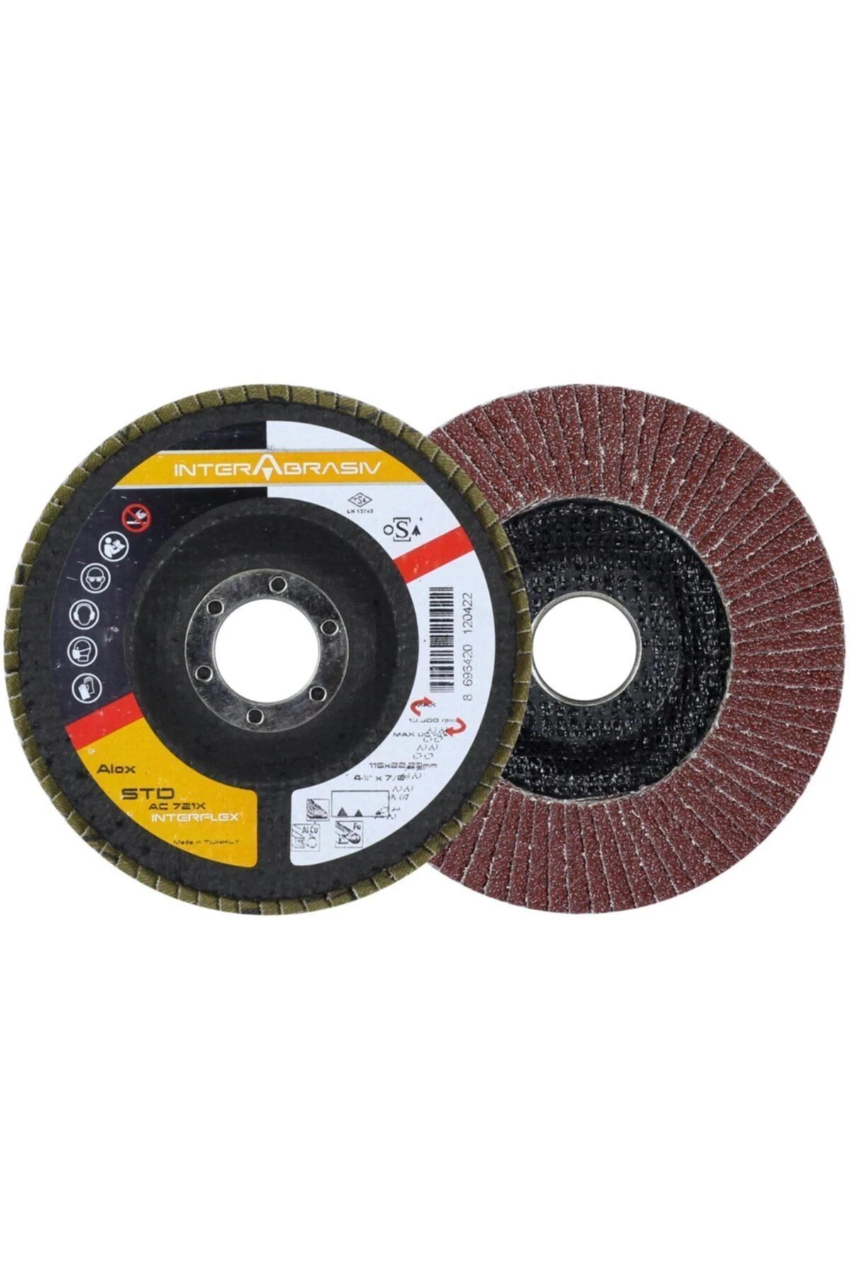 40 Kum 115 Mm Metal Ahşap Flap Disk Zımpara