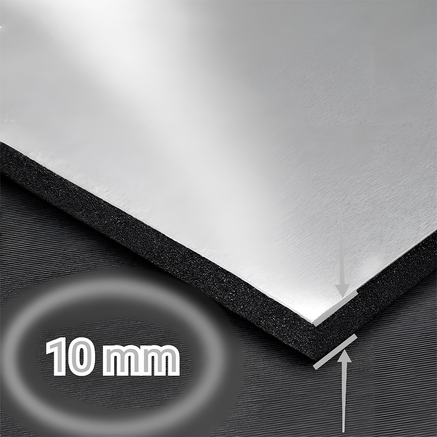 Trendbuy 10MM 6 Adet Isı Yalıtımı Elektrik & Doğalgaz Tasarrufu Kalörifer Petek Arkası Izolasyonu Levhası Yansıtıcı Metalize Alüminyum Yüzey Flexible Özellikte Rulo Şeklini Alabilen Plaka