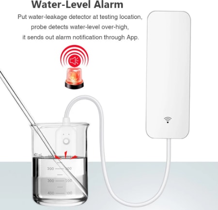 Wifi Destekli Akıllı Kaçak Su Sensörü + 2 Pil