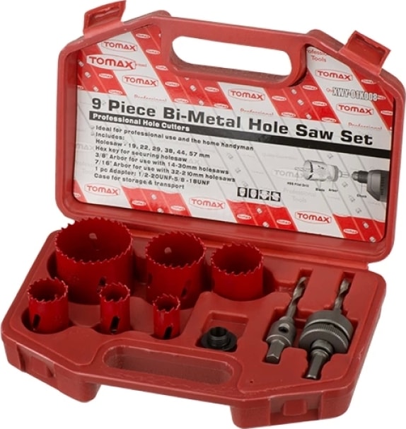 Bi-Metal Panç Takımı - 9`lu Set (19-57 Mm), Ahşap Için, Çantalı