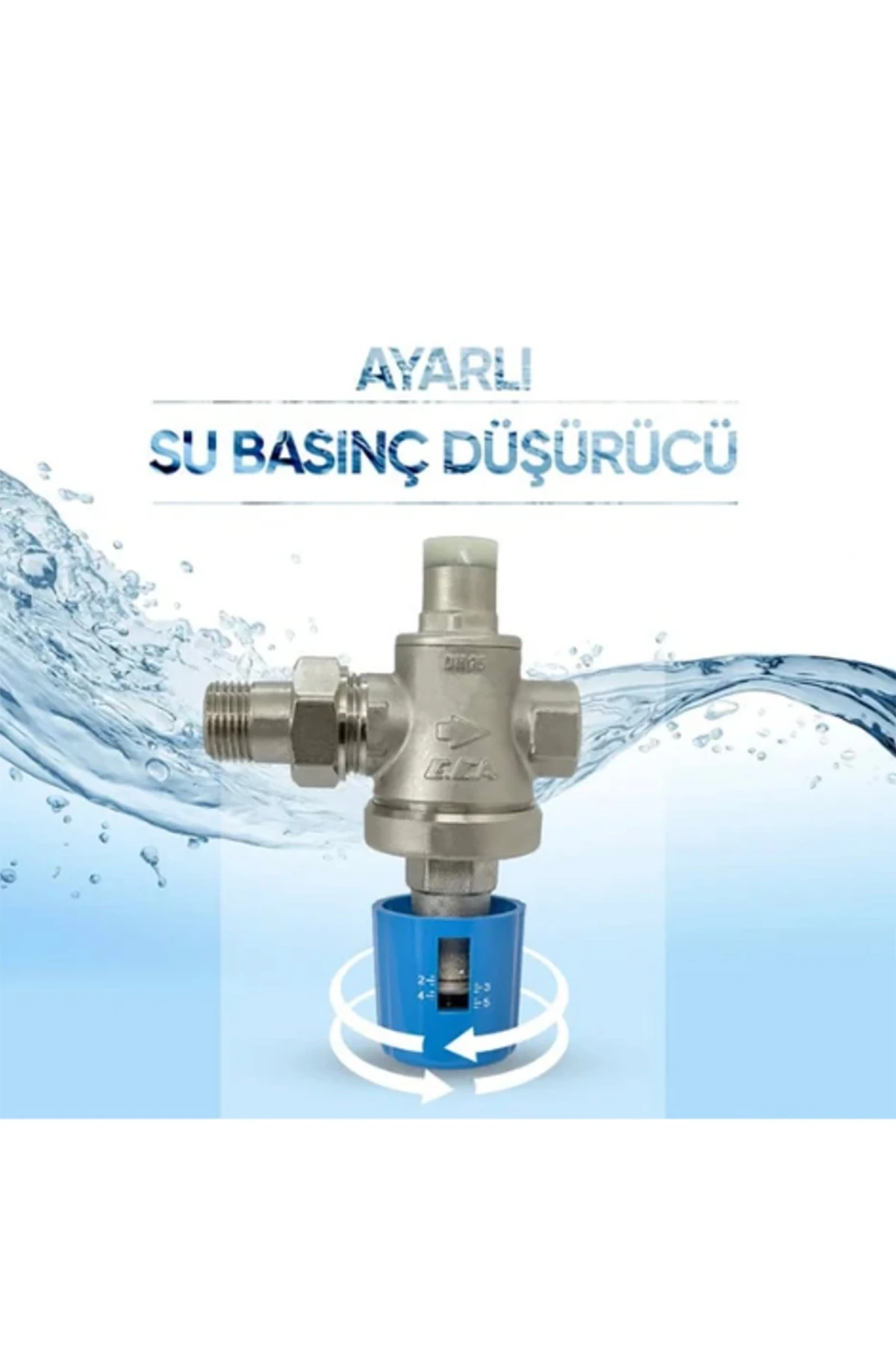 Basınç Düşürücü Valf 3/4" Volanlı Iç Vida X Rakorlu 602111110