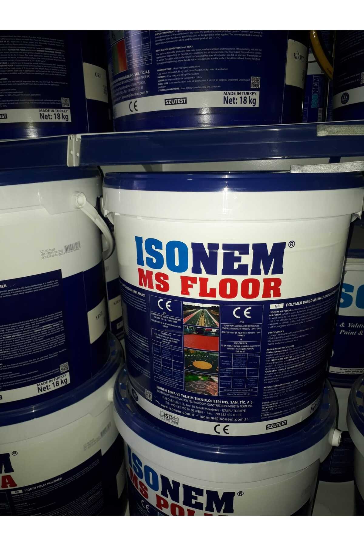 MS FLOOR GRİ RENK 18 KĞ +MS FLOR SEALER+DEKOR RULO 25 CM(1012)