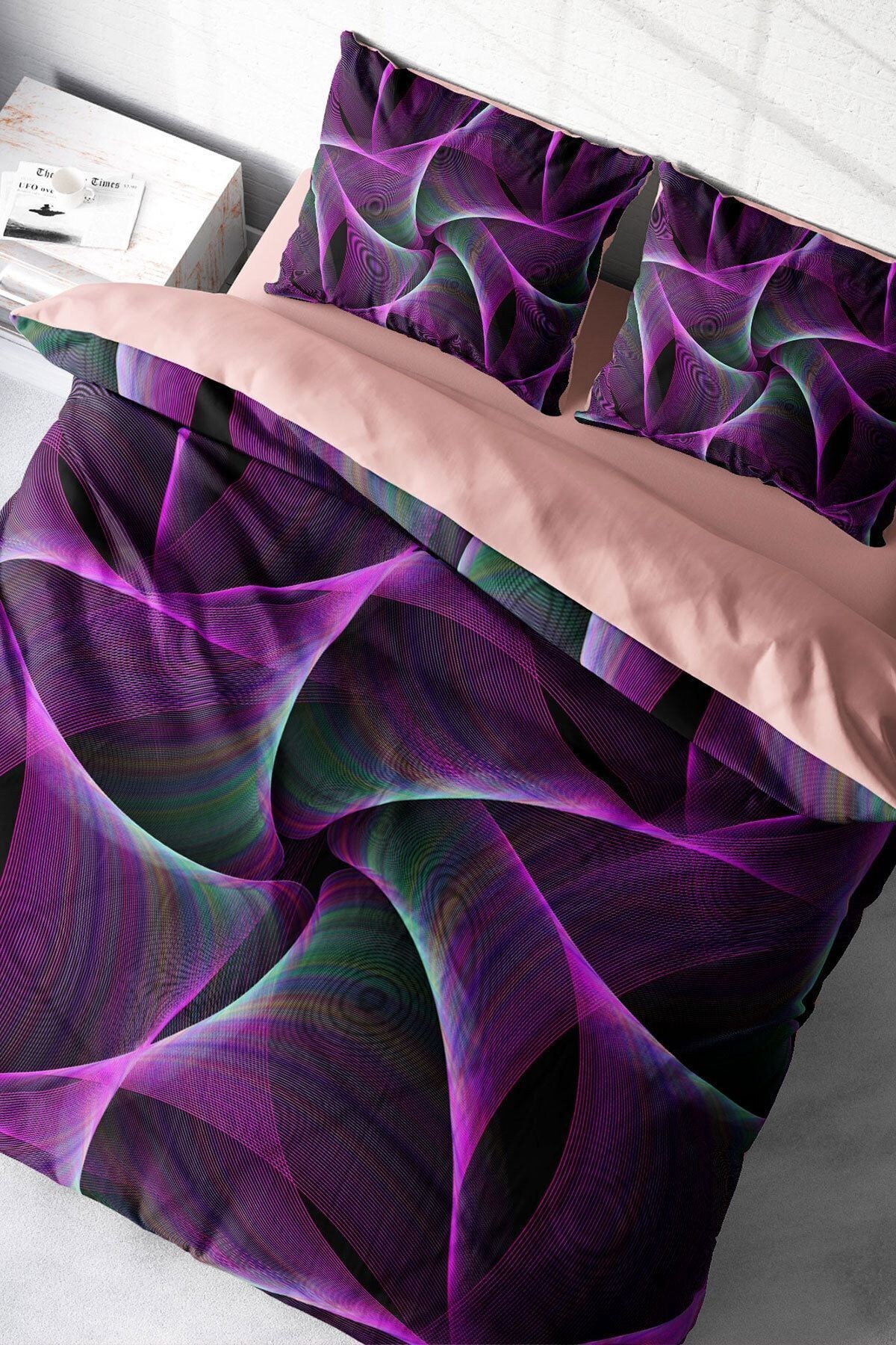 Nevresim Takımı %100 Doğal Pamuk Çift Kişilik 3d Digital Mandala 3