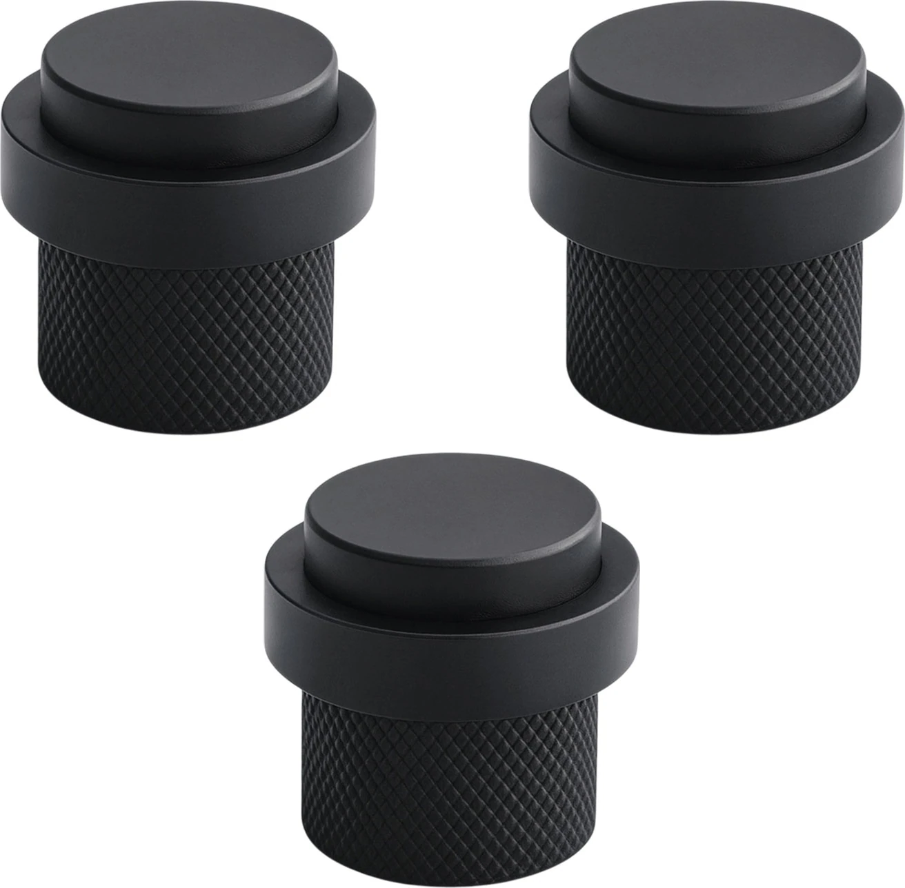 Modern Siyah Kapı Stoperi 3’lü Set Tırtık Model Vidalı Montaj Kauçuklu Kapı Tamponu Sessiz Durdurucu