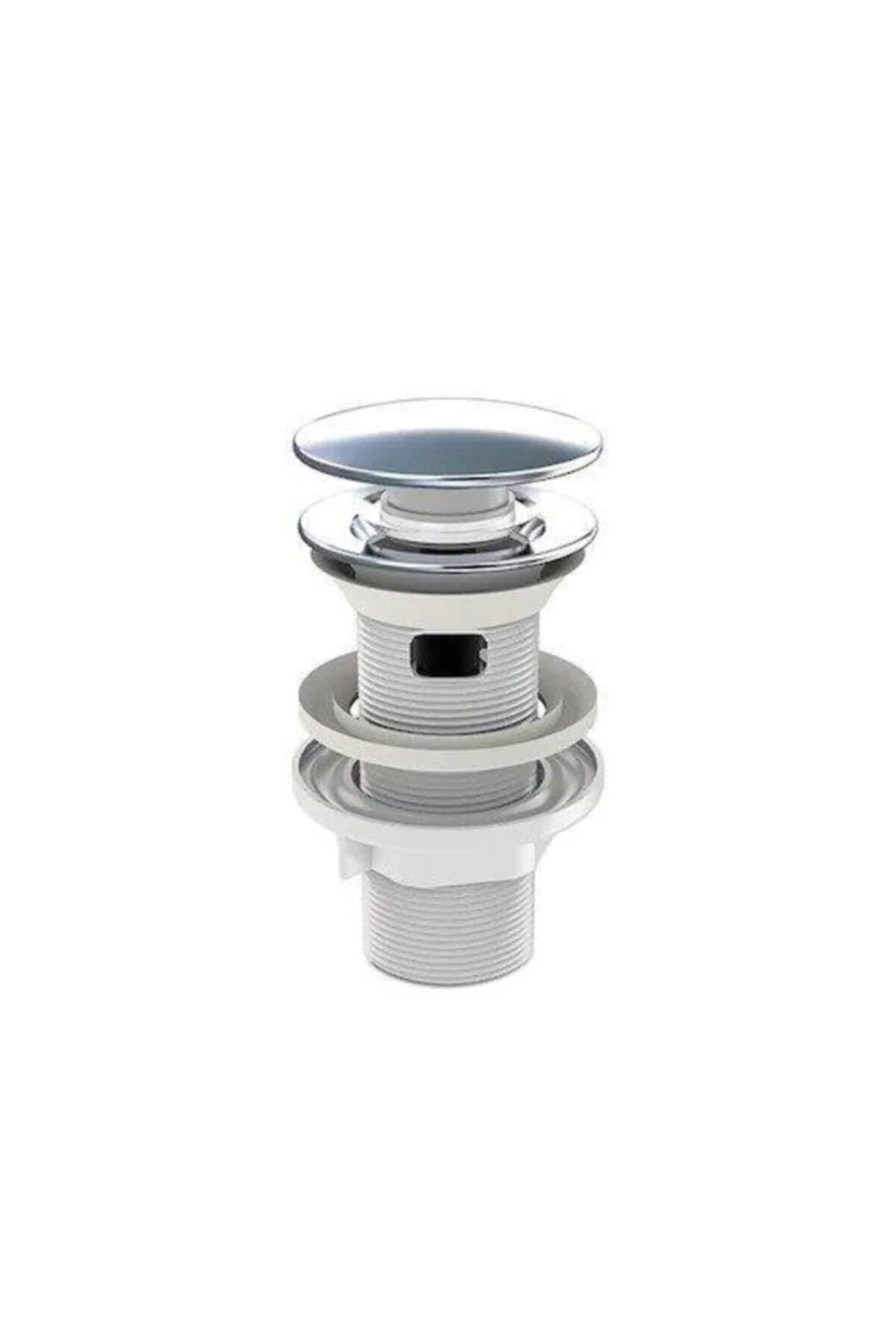 Iz Yapı Taşmalı Aç Kapa Körüklü Lavabo Sifonu Metal Krom Kapaklı