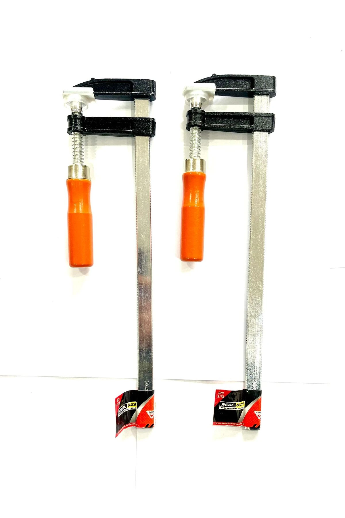 2 Adet Ahşap Saplı F Tipi Mobilyacı Marangoz Işkencesi 50x250 mm