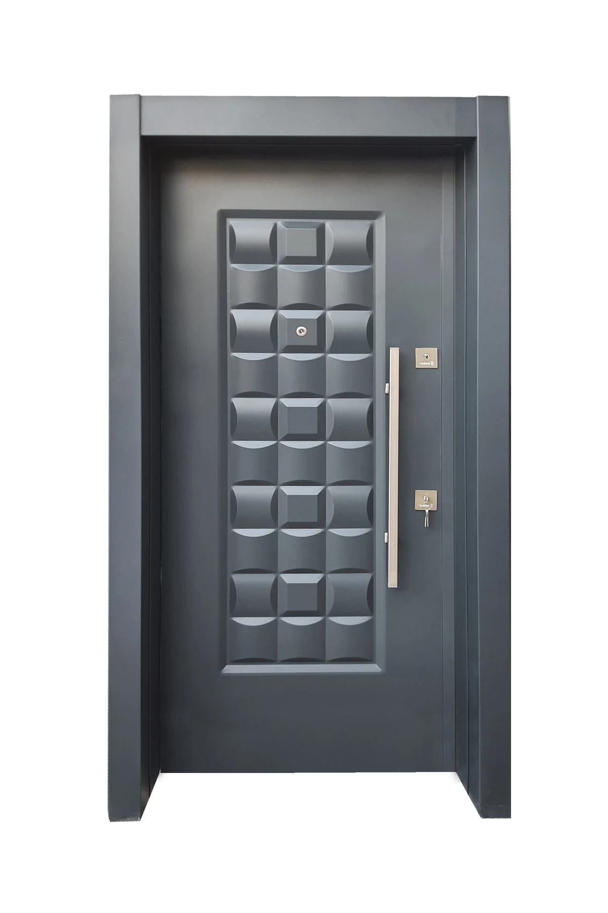 Sac Daire Kapısı Sac Çelik Kapı Tırnaklı Sistem Çelik Kapı Sol Açılım