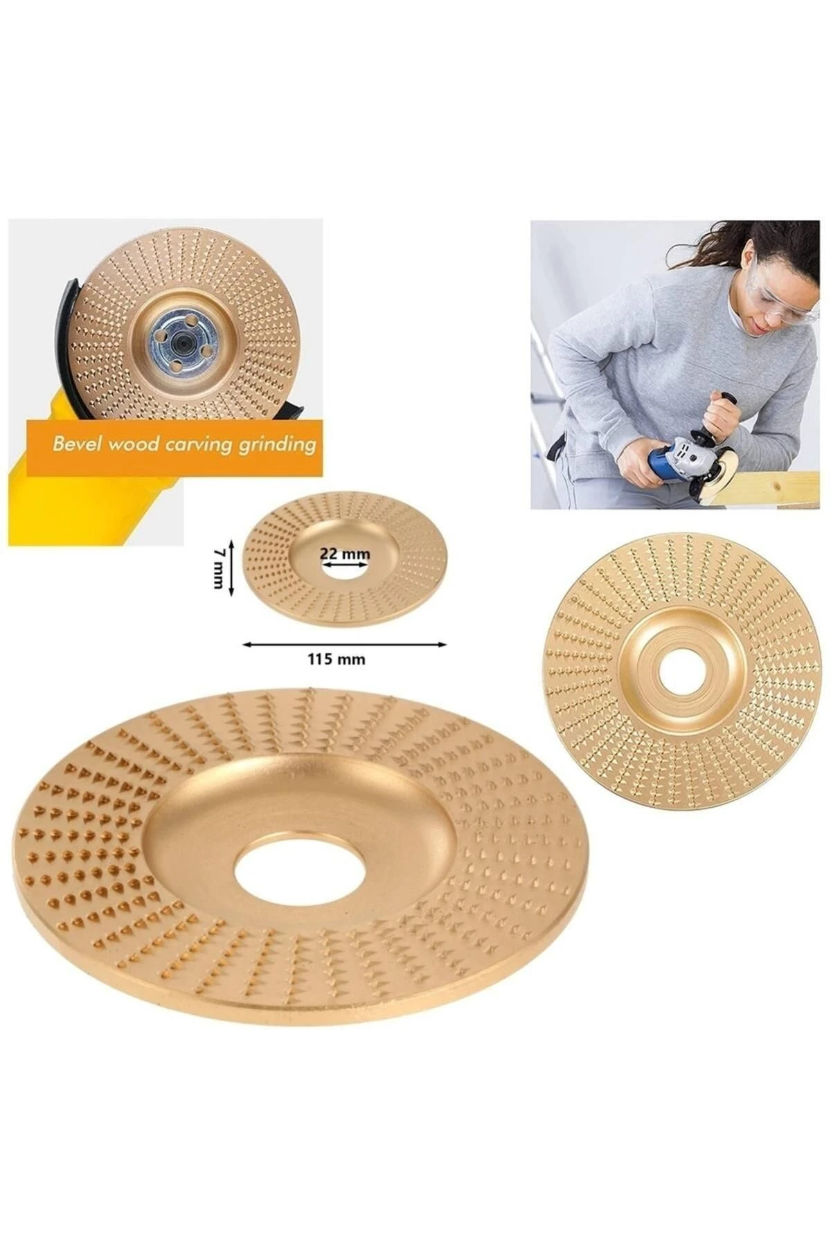 115mm Ahşap Törpü diski avuç taşlama uyumlu törpüleme aşındırma raspalama disk