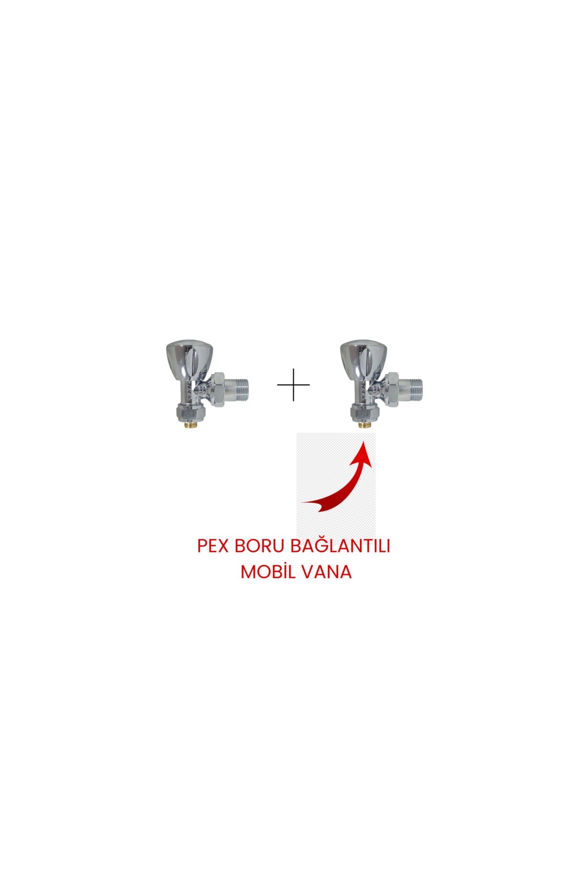 2 Adet Pex Bağlantılı Krom Havlupan Vanası