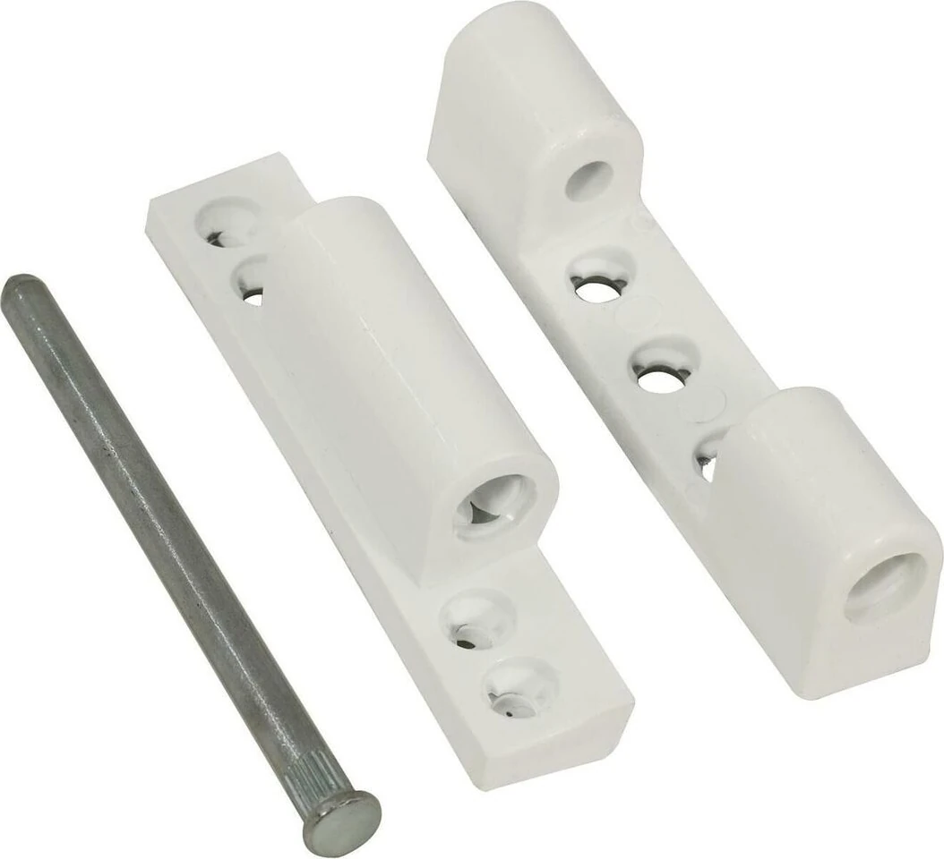 75 mm Destek Saclı Plastik Pencere Menteşesi Beyaz (Çelik Menteşe Plastik Kaplamalı) ( 5 Adet )