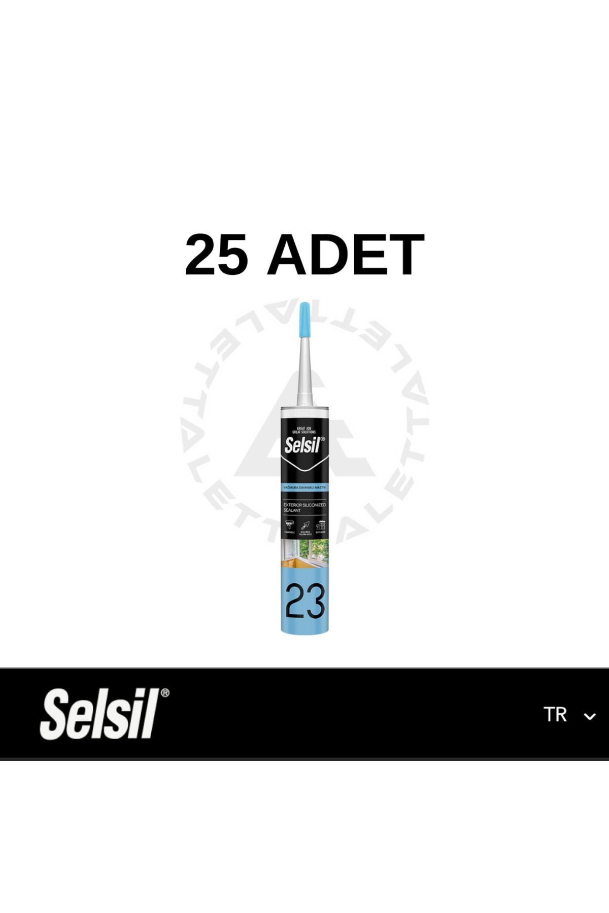SELSİL Yağmura Dayanıklı Mastik BEYAZ (25 ADET)