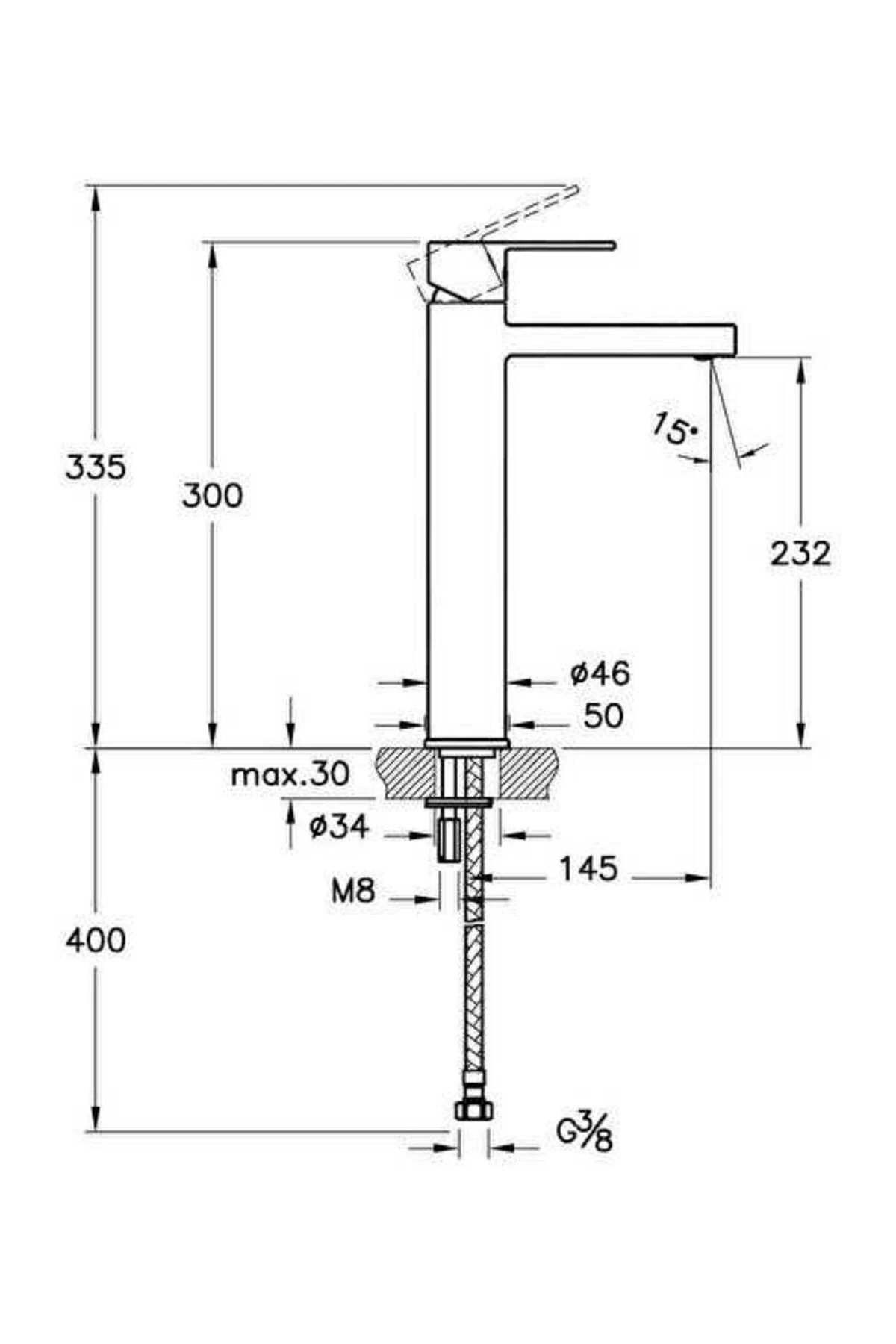 Lavabo Bataryası, Flo S (Yüksek) A41940