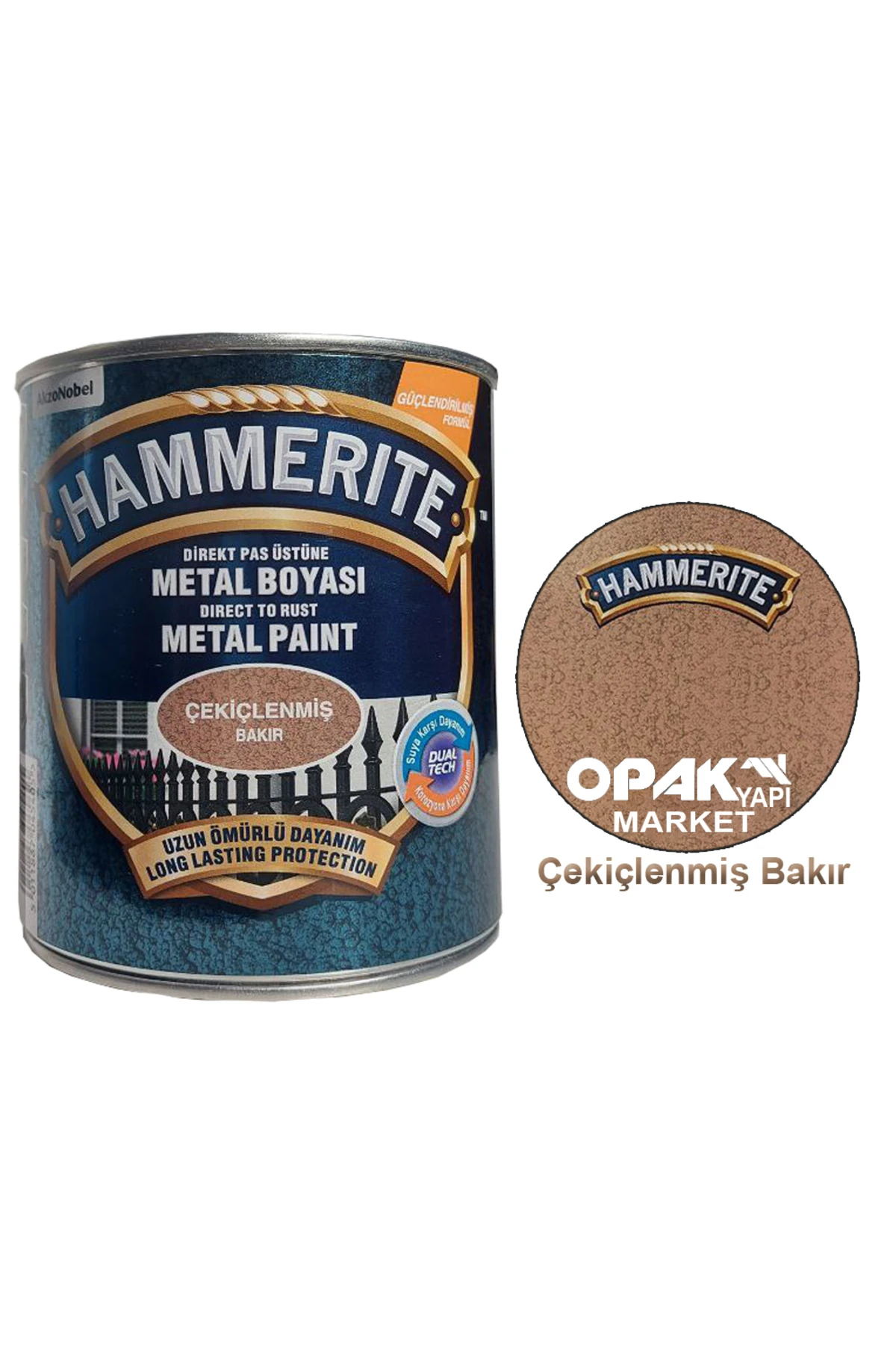Hammerite Çekiçlenmiş Bakır 2,5lt (3,5 Kg)