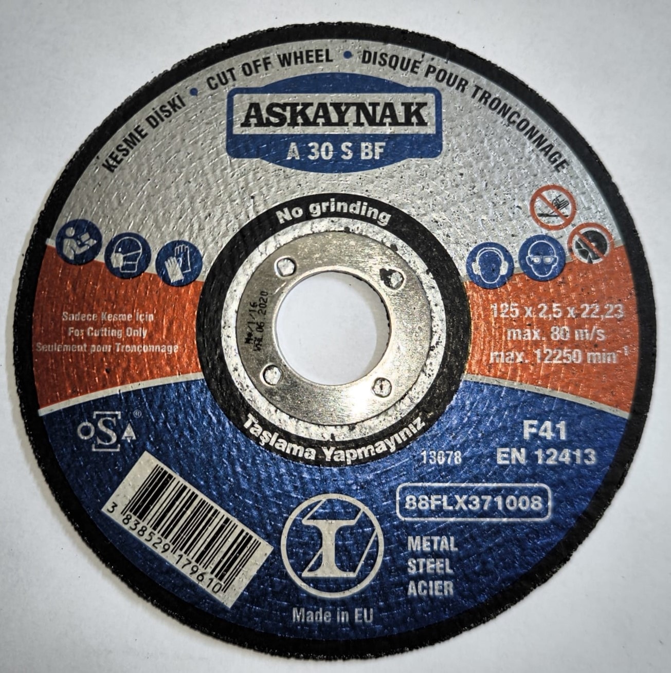125X2,5 Kesme Taşı 10 Adet