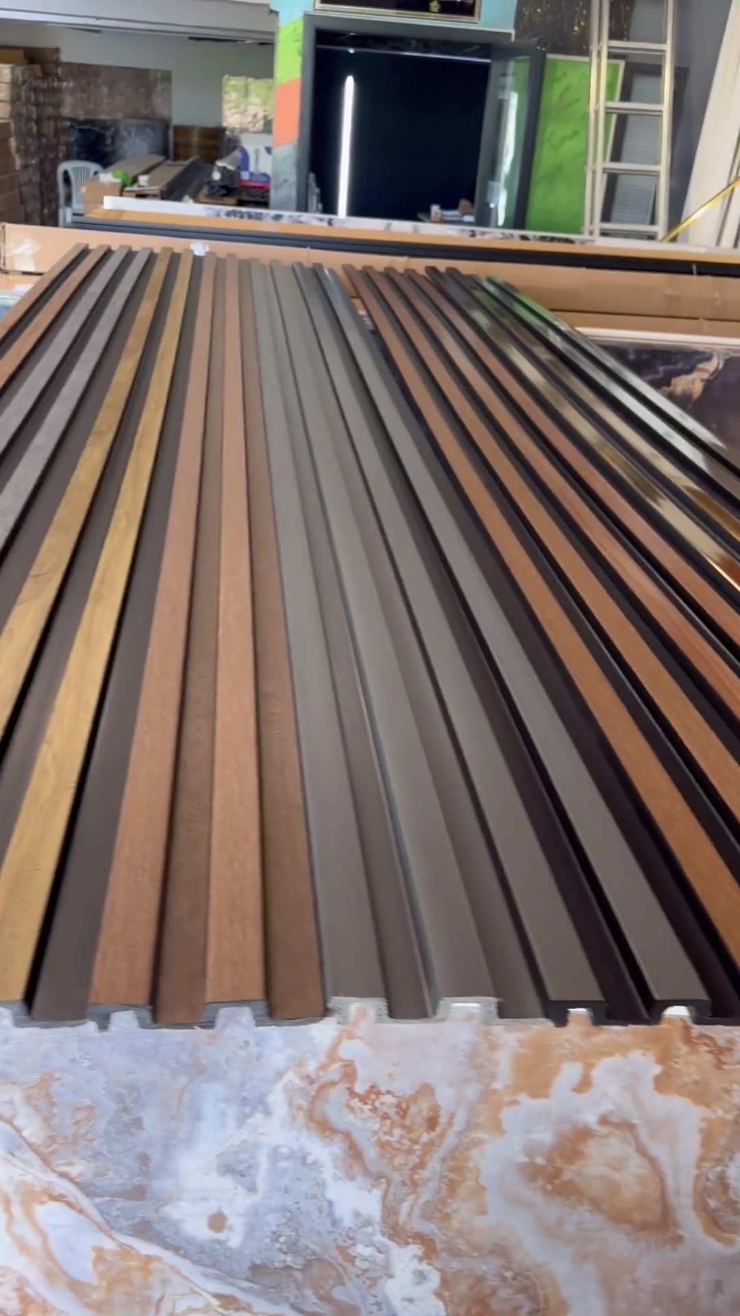 ATC Çizgili Gri Model 11cm x 290cm 1 Adet  Ev Ofis Konut Dekoratif PVC Lambiri Duvar Kağıdı Paneli