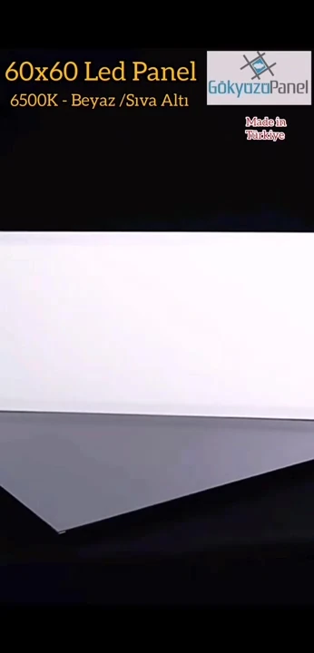 T24 Line In-60cm X60cm Sıva Altı Led Panel, Taş Yünü Asma Tavan Led , Beyaz Işık, Kare Backlight