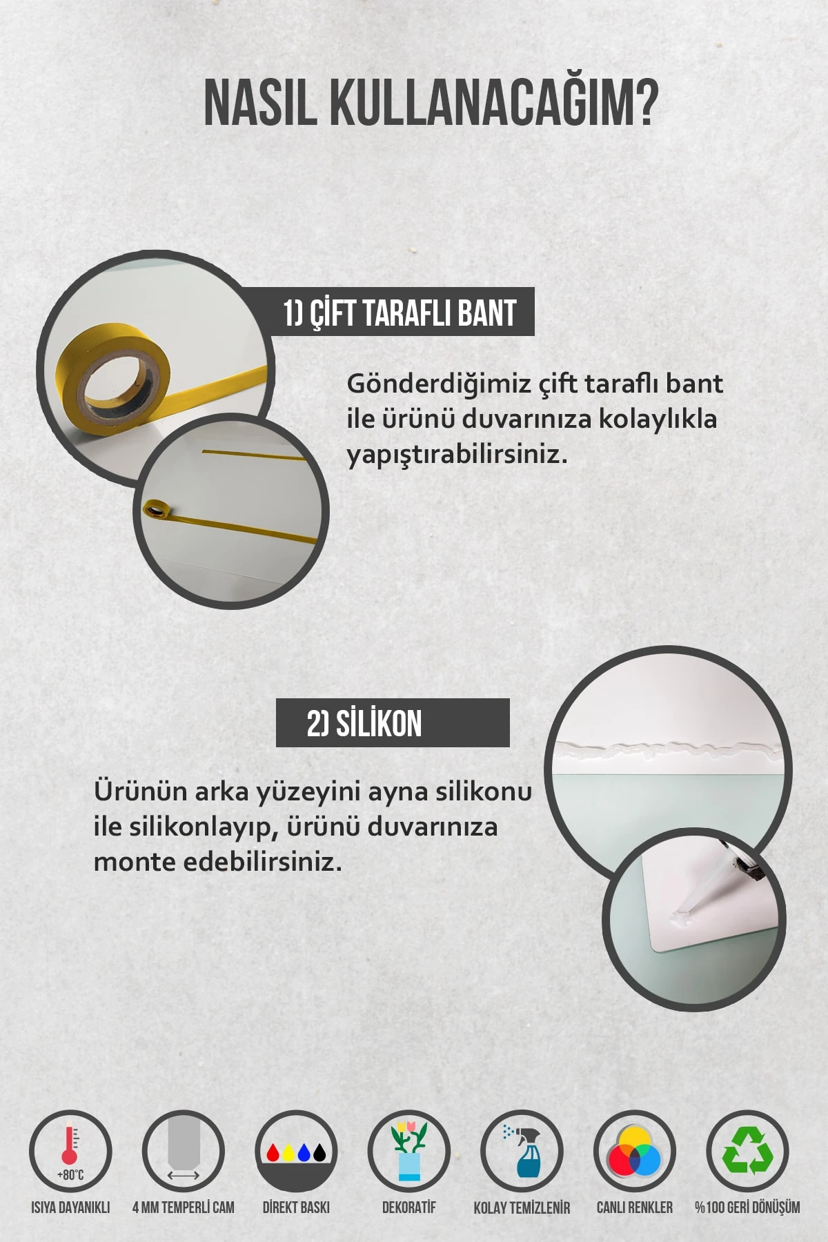 Petek Üstü Cam | Yunuslu Akvaryum | 50cm X 120cm