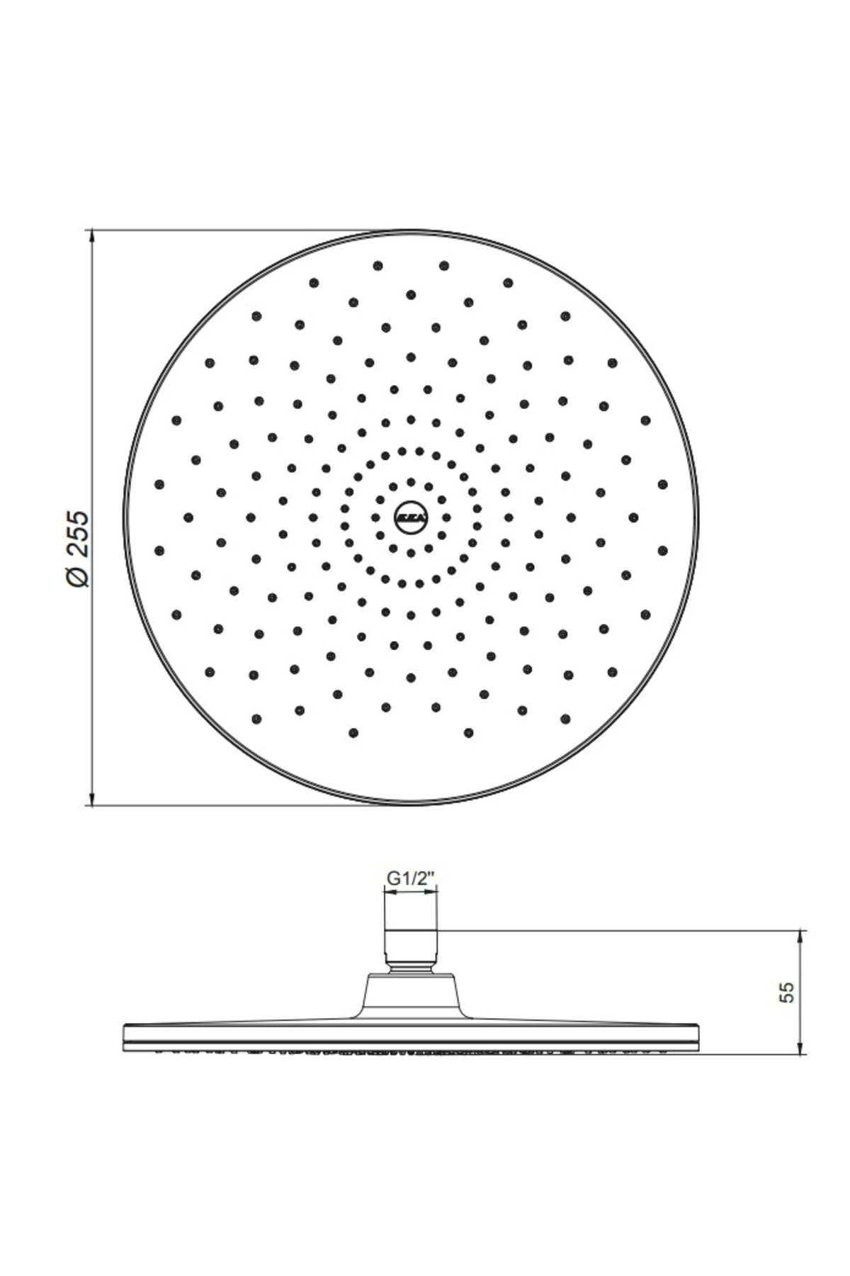 Dalia Banyo Yuvarlak Duş Başlığı 25x25 102145066