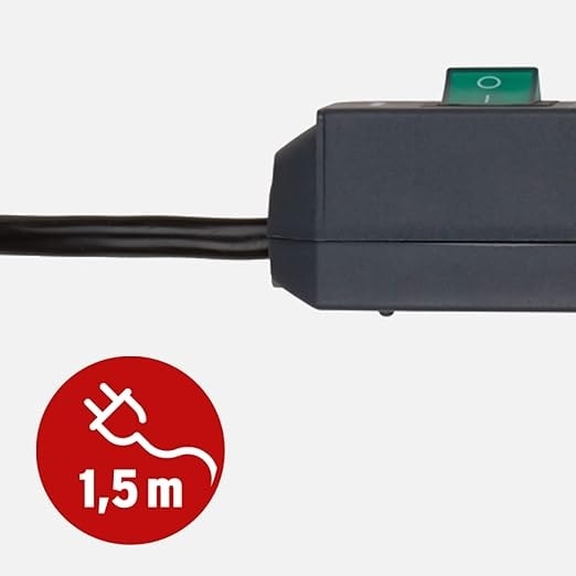 Eco-Line Çoklu Priz, Yüksek Gerilim Korumalı, Gri, 1159700015