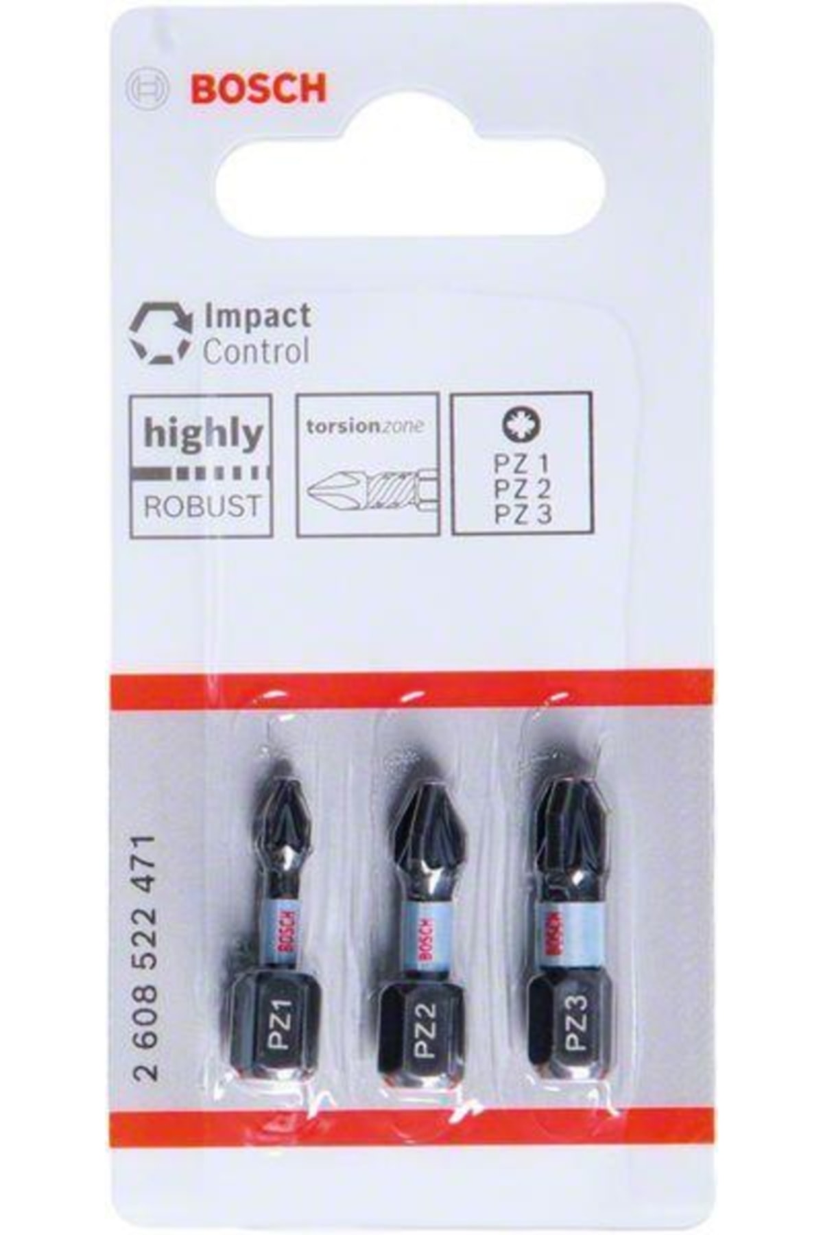 Impact Yıldız Bits Uç Pz1/2/3x25 Mm 3'lü 2608522471