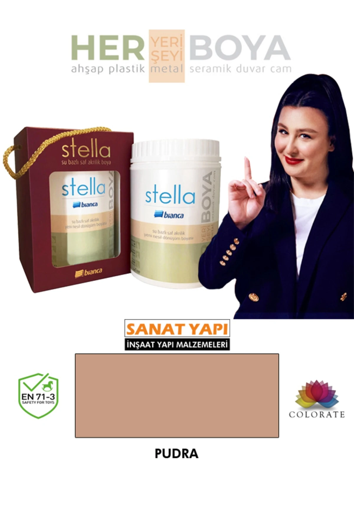 Stella Su Bazlı Akrilik Boya Pudra