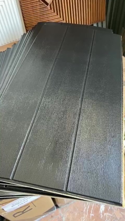 70x70cm 1 Adet Yapışkanlı Siyah Lambiri Desen Estetik Model Duvar Kağıdı Paneli Nw94