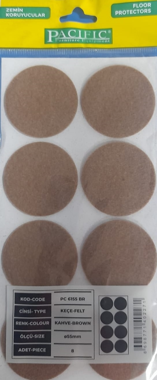 Yapışkanlı Keçe 55MM Yuvarlak