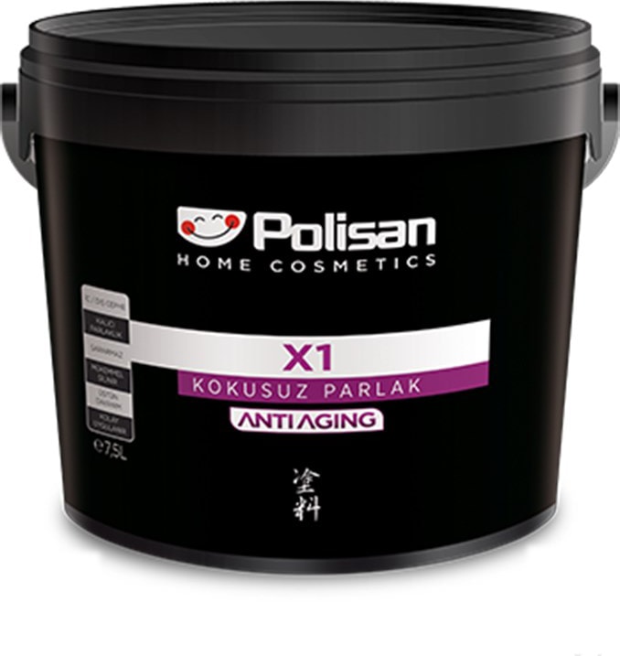 X1 Kokusuz Parlak Beyaz Ahşap Metal Boyası 0,7 Litre