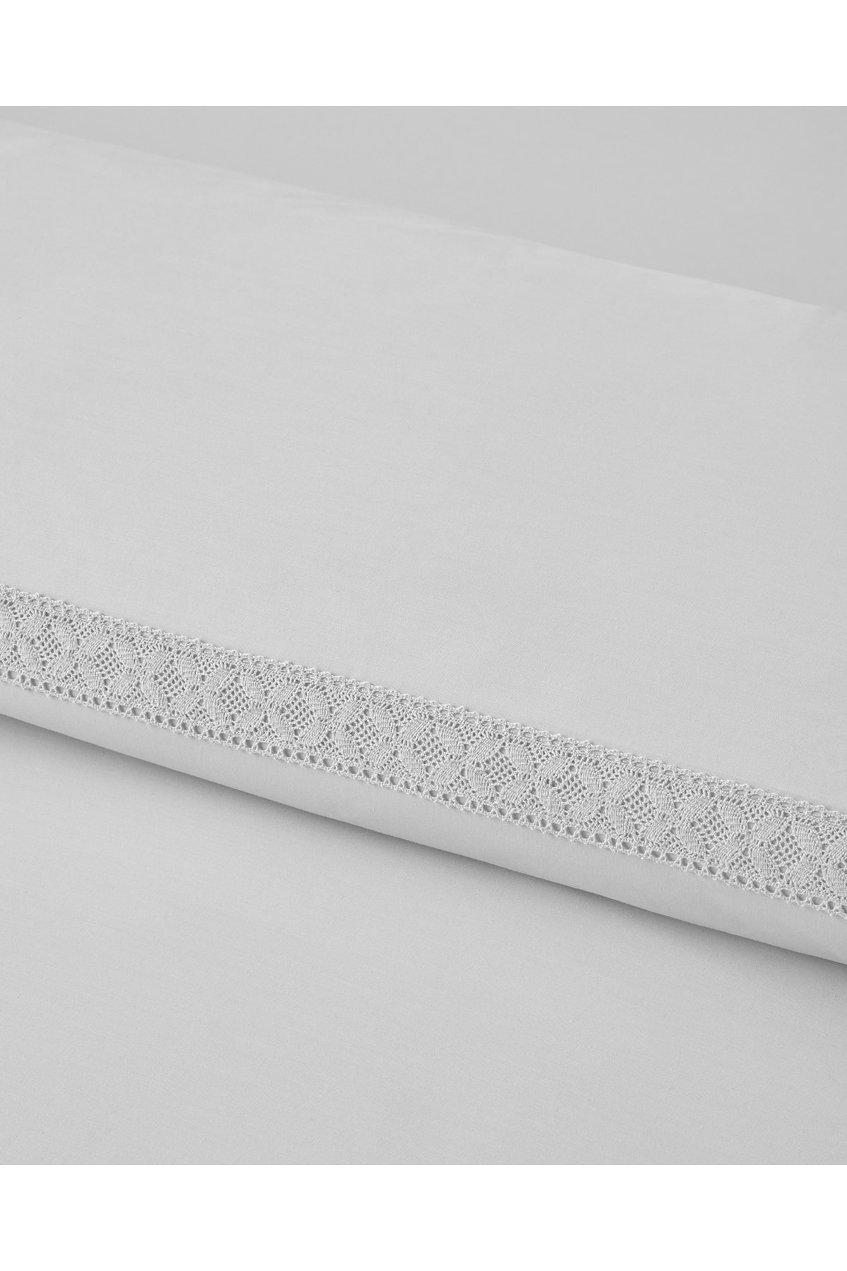 Lace Elegance Kopanakili Perkal Tek Kişilik Nevresim Takımı 160x220 cm Beyaz