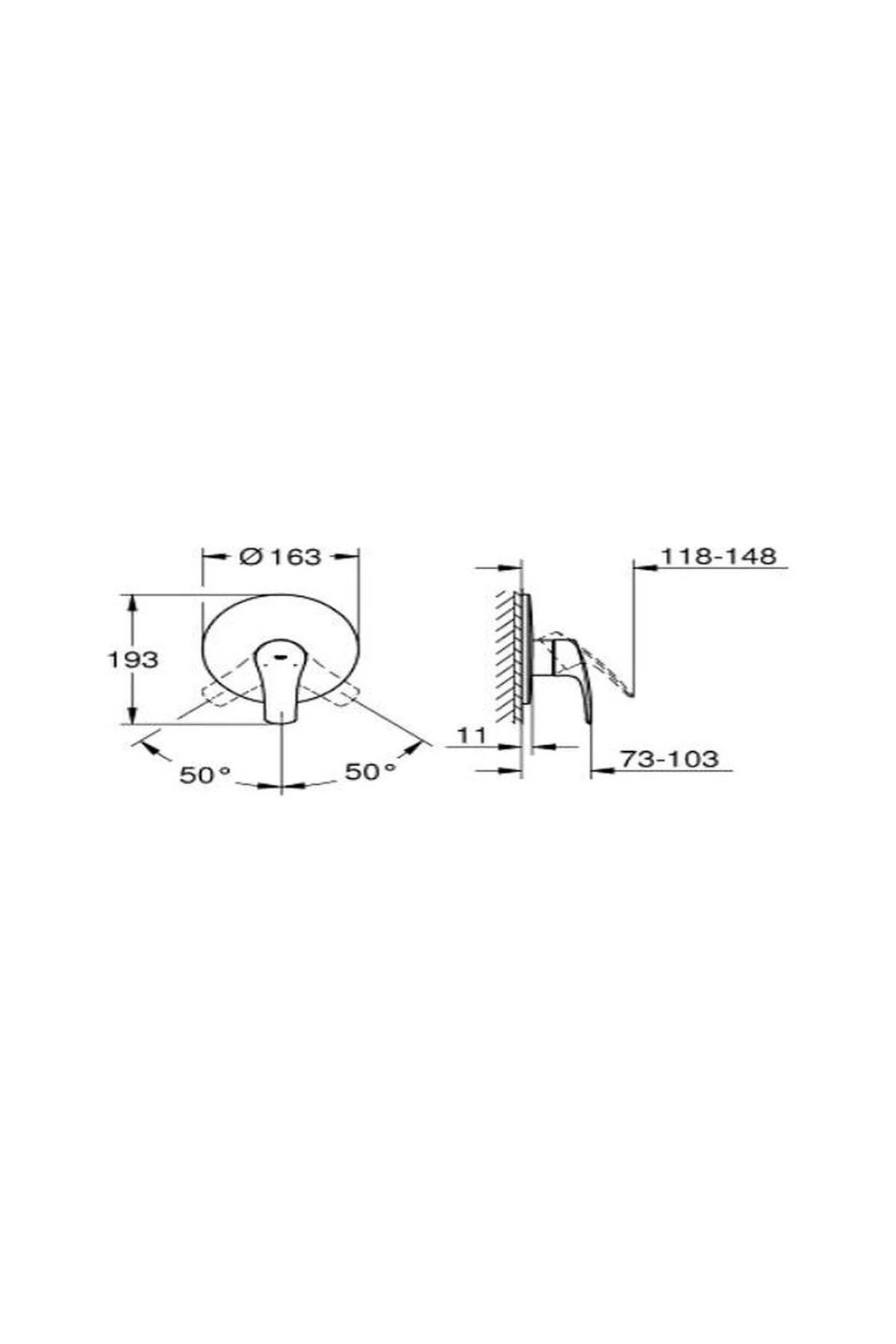 Eurosmart Ankastre Duş Bataryası Mat Siyah - 194512433