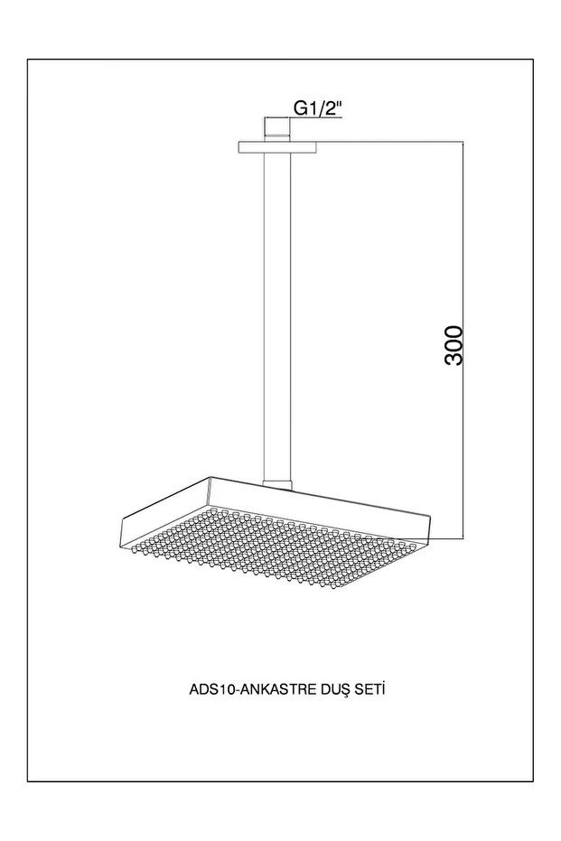 Ankastre Duş Başlığı (tavandan) Ads10