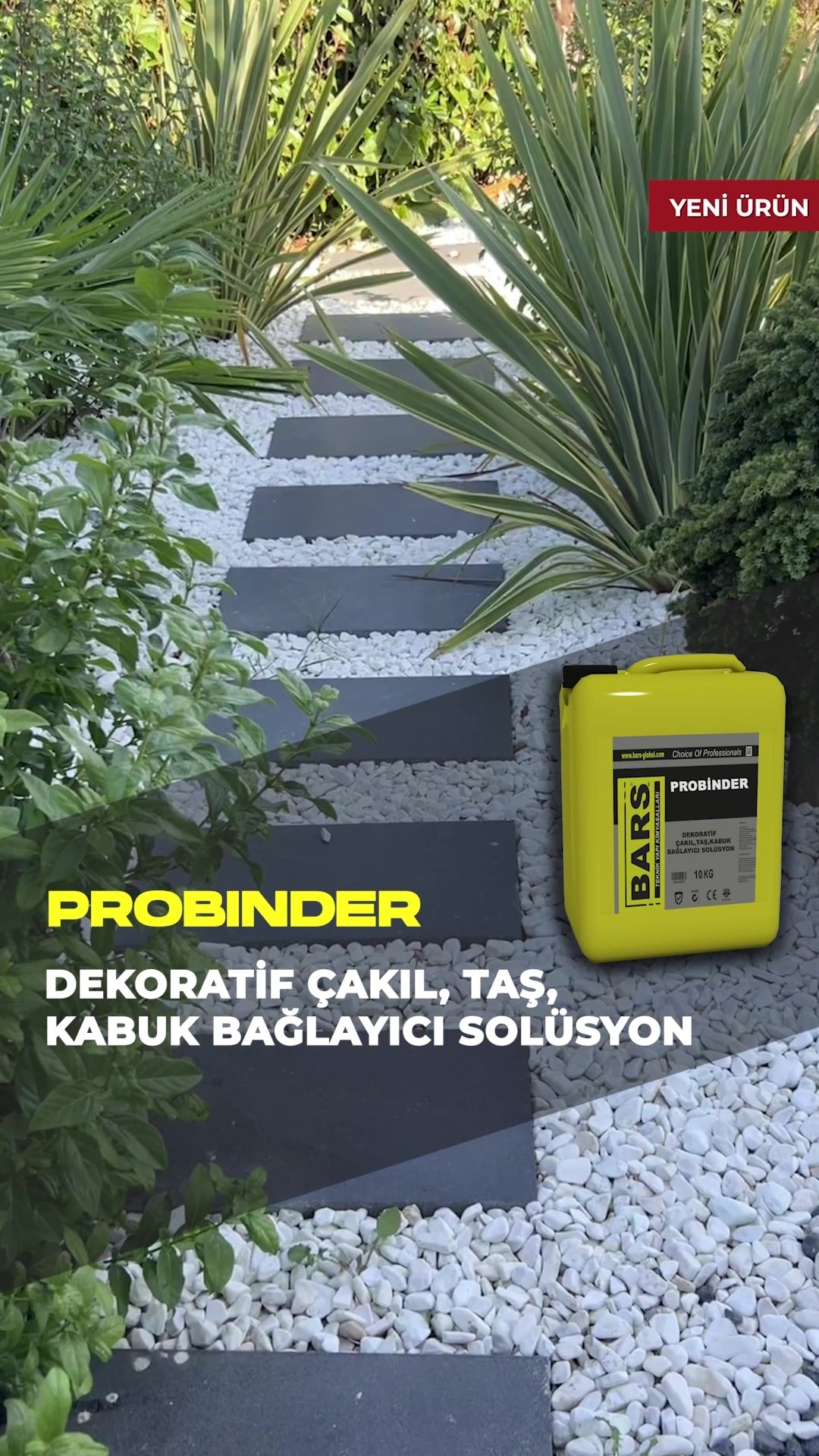Probinder Dekoratif Amaçlı Taş, Çakıl Ve Kabuk Bağlayıcı Solüsyon 30 Kg