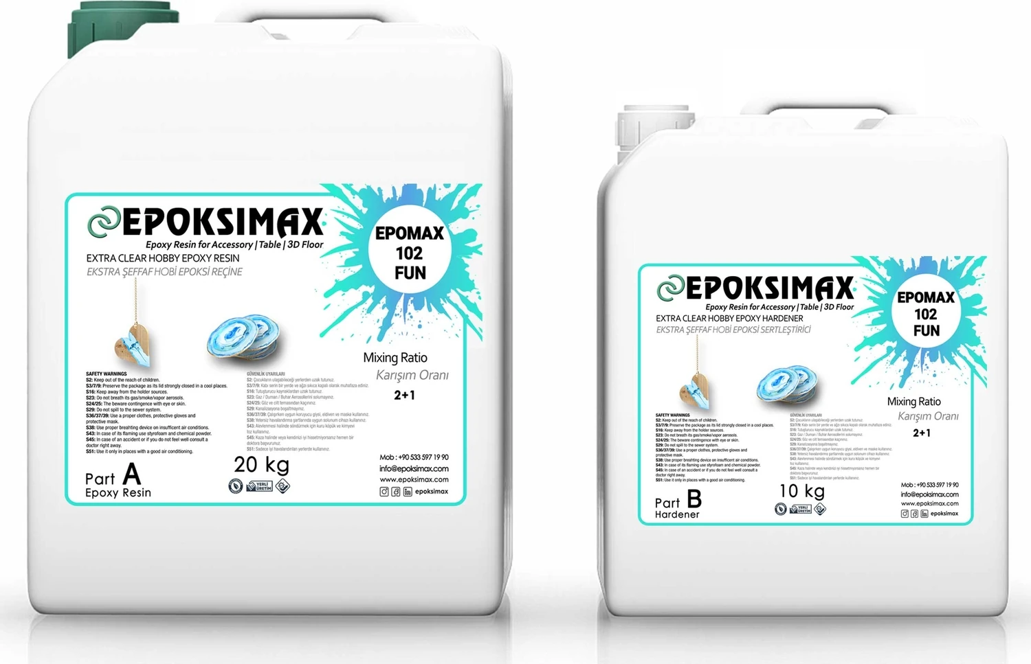 Aksesuar ve Hobi Epoksi Reçine 102 Fun 30 kg