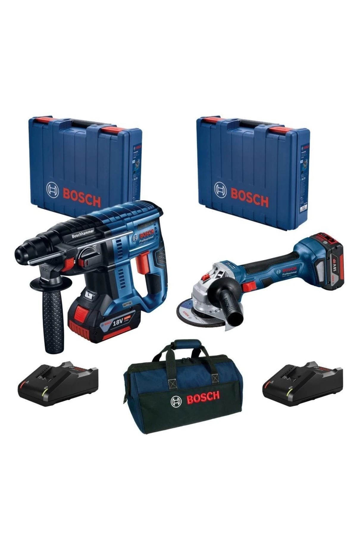 Gbh 180 Li Ve Gws 180 Li Akülü Kırıcı Delici Ve Taşlama Seti 2x4 A