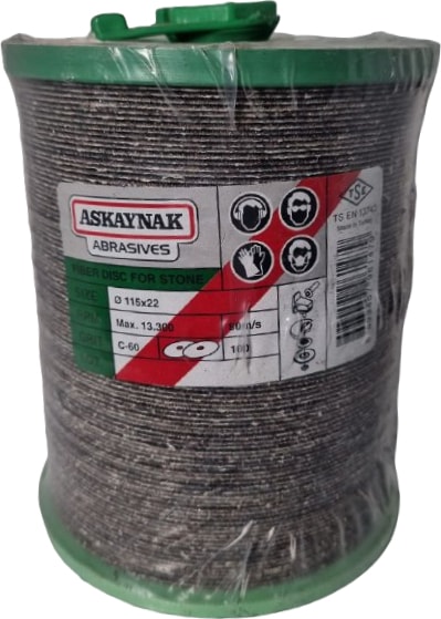 ASKAYNAK  Zımpara 115MM 60 Kum 100'LÜ Paket