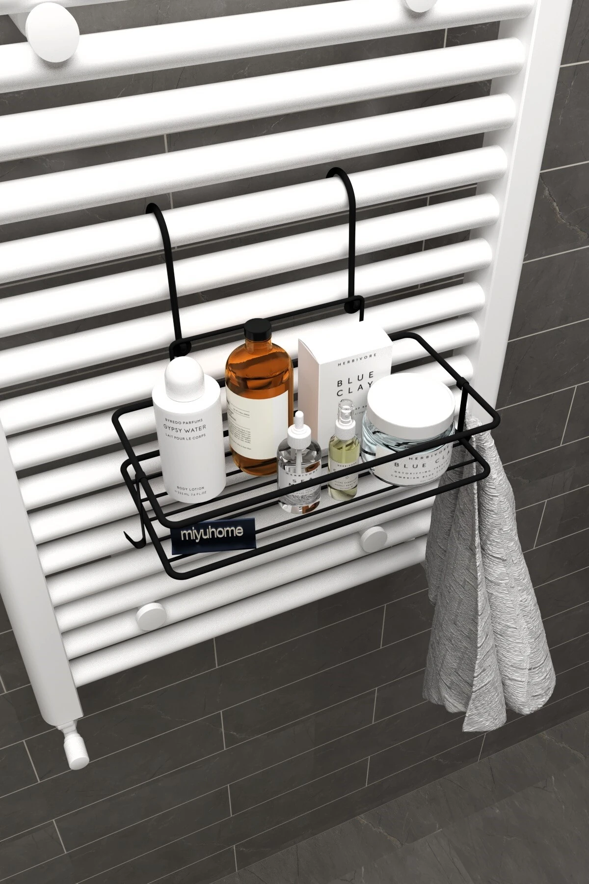 Asılabilir Selpak Sepeti Metal Selpak El Yüz Havlu Düzenleyici Kancalı Havlupan Düzenleyici