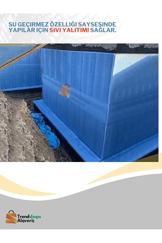 TSSA- 20 Adet 1cm Strafor 28-30dansite Sert Xps Mavi Levha Köpük 50cmx50 Cm Kutulu