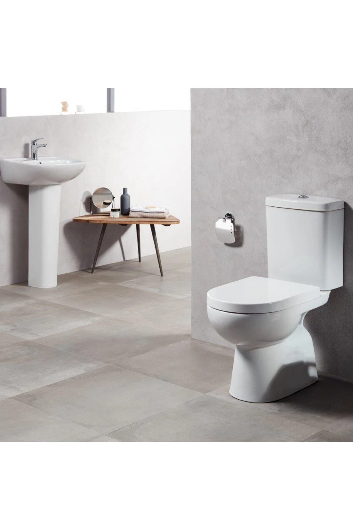 Turavit Alize Beyaz Kanallı Alttan Çıkışlı Klozet Takımı ALZ6003, Nkp İnci Yavaş Kapak