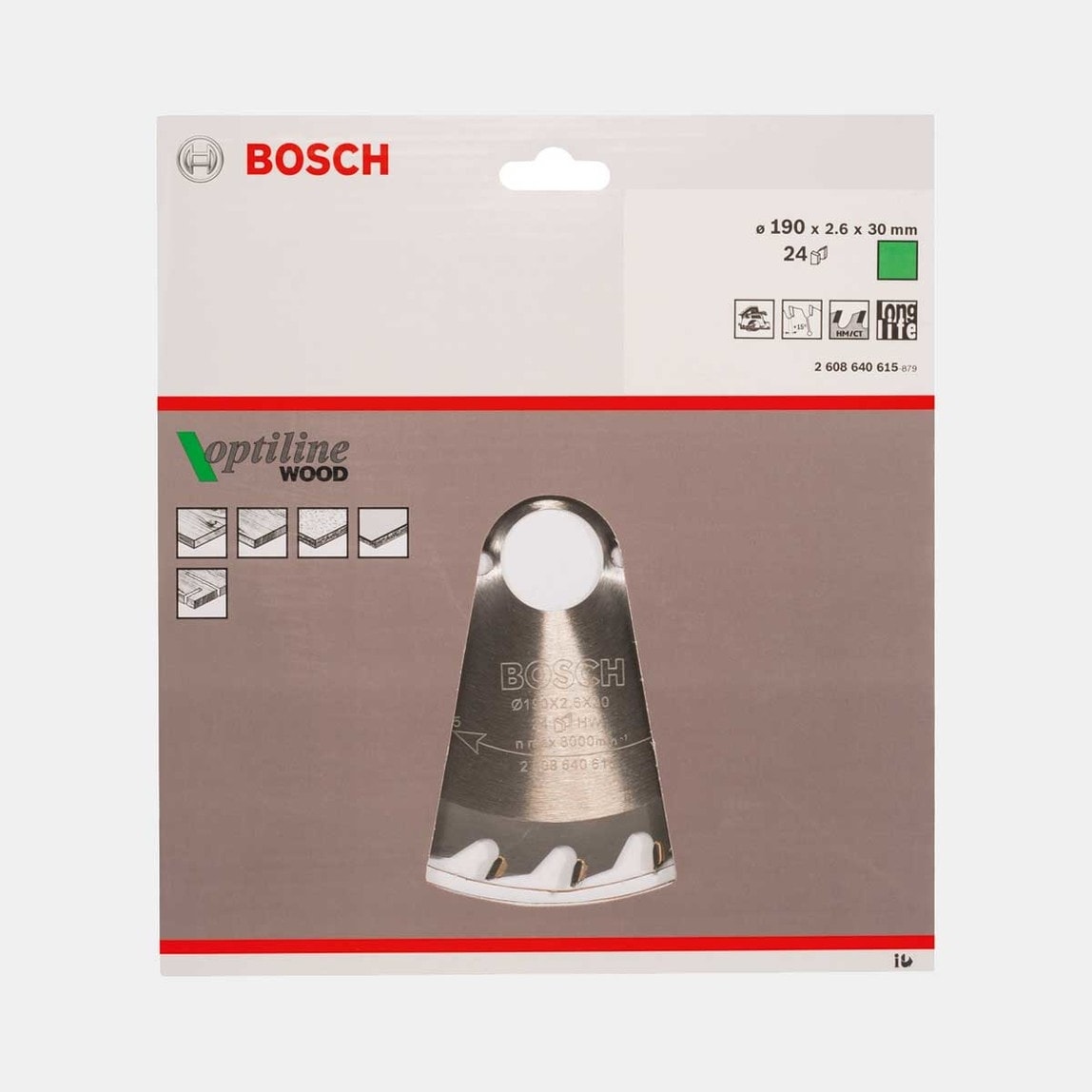 BOSCH Optiline Daire Testere Bıçağı 190X30 mm 24 Diş