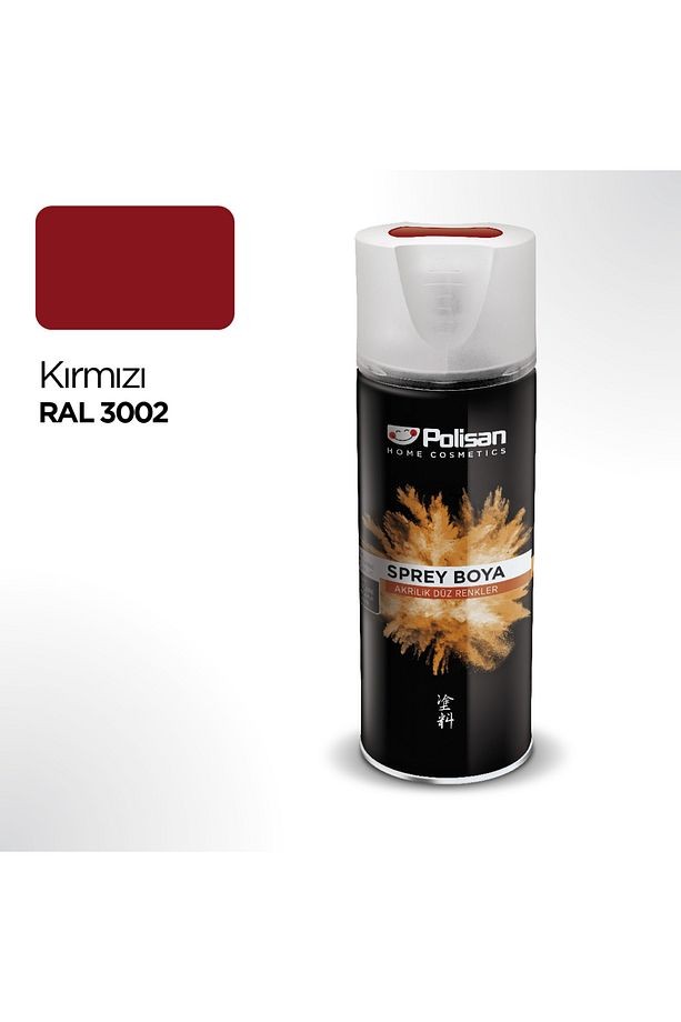Akrilik Kırmızı Sprey Boya 400ml - Ral 3002