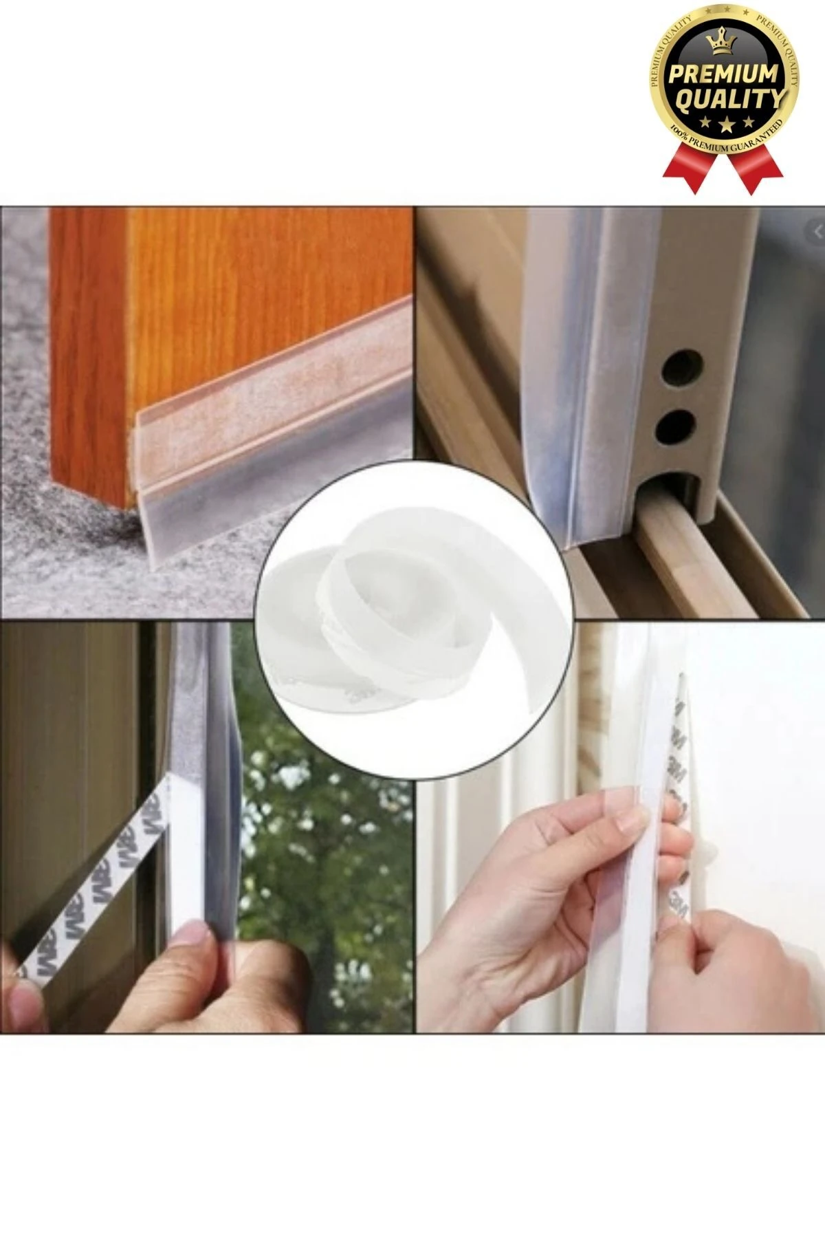 Şeffaf Silikon Rüzgâr Soğuk Böcek Engelleme Cam Kapı Pencere İzolasyon Yalıtım Şerit Bant 5mt 1 Adet