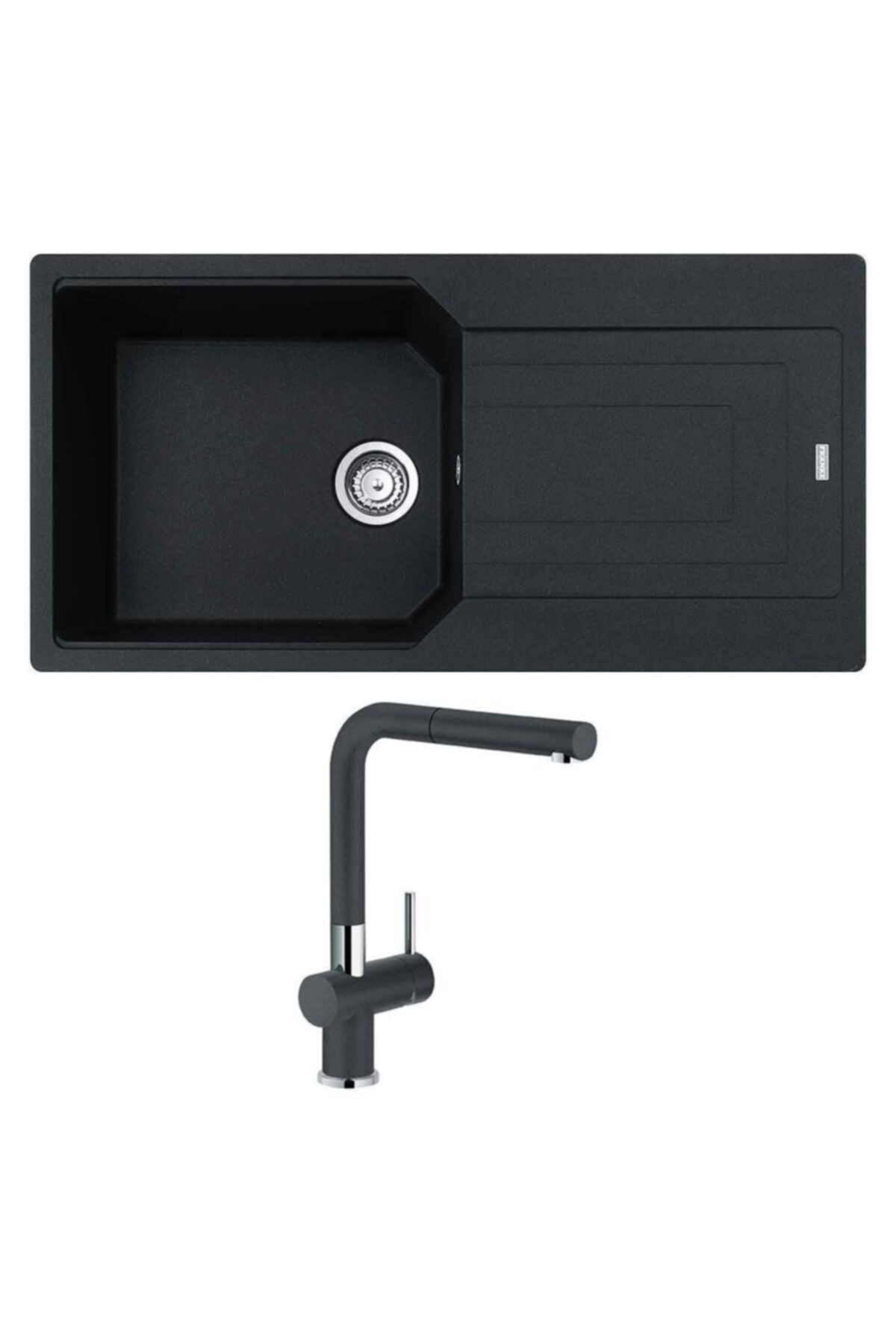 Ubg 611-100 Granit Nero Evye, Active Plus Doccia Nero Armatür