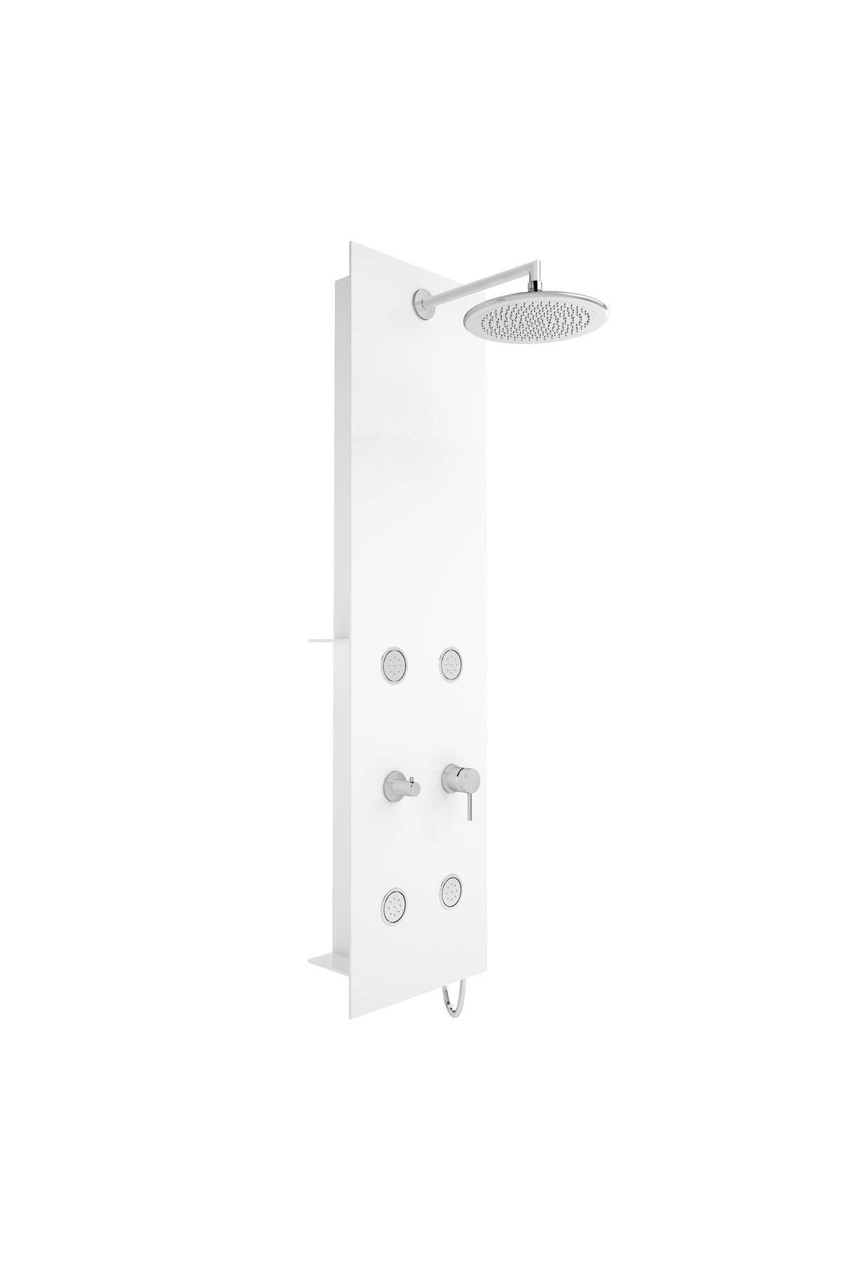 Origin A45804 Masajlı Duş Sistemi, Beyaz Cam - Krom