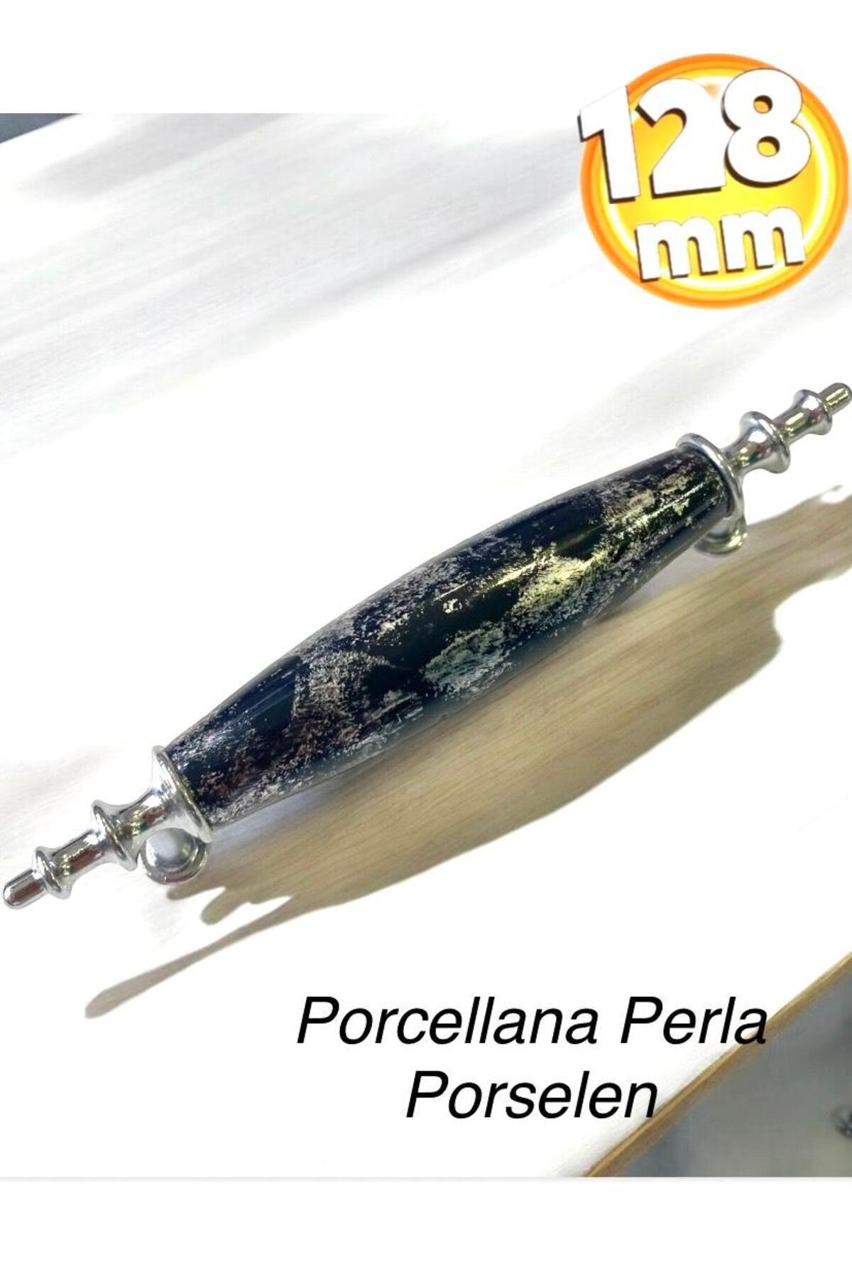 PORCELLANA PERLA (12.8CM) -porselen -metal Mobilya Kulpu Dolap Çekmece Banyo Çocuk Kulbu Kulp Kulb- Asos128mm-stk3312