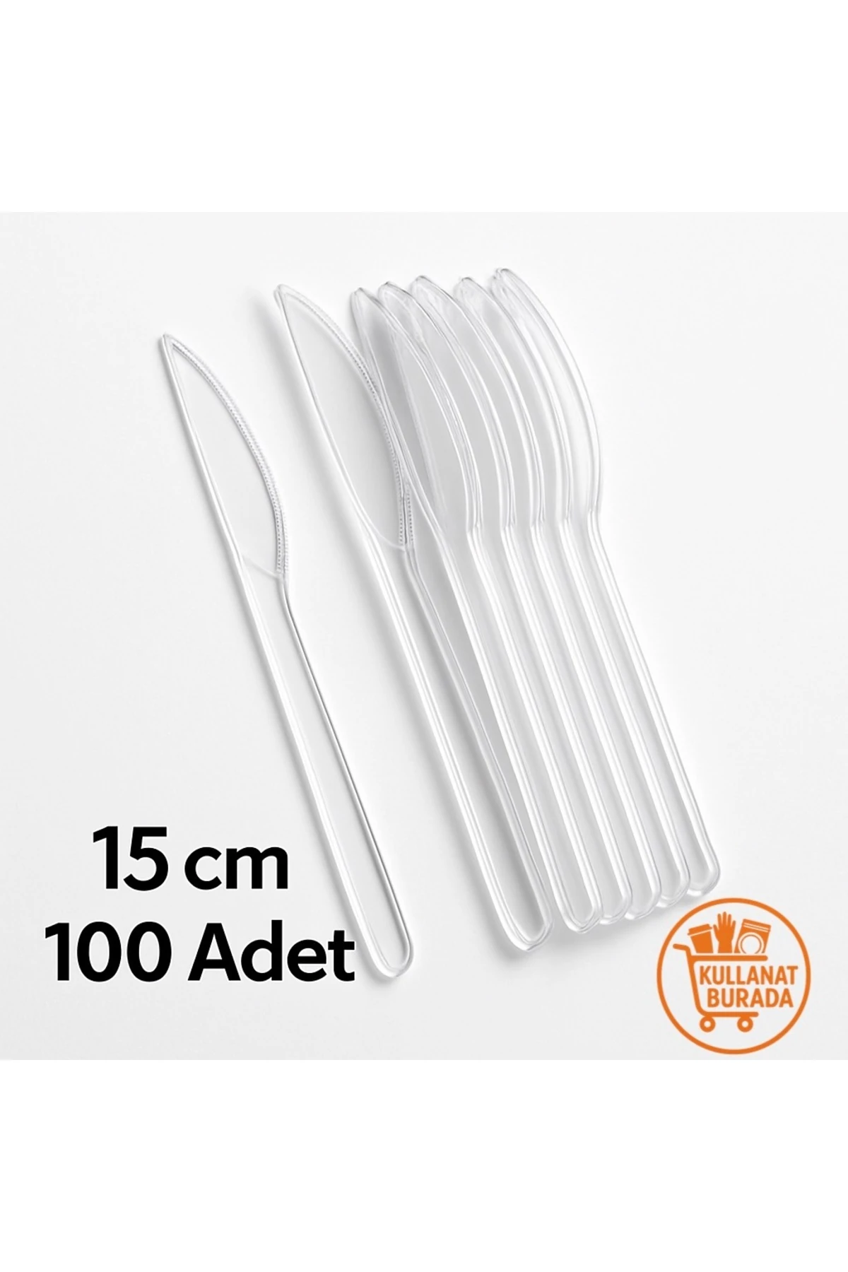 Plastik Bıçak 100 Lü Şeffaf Plastik Bıçak