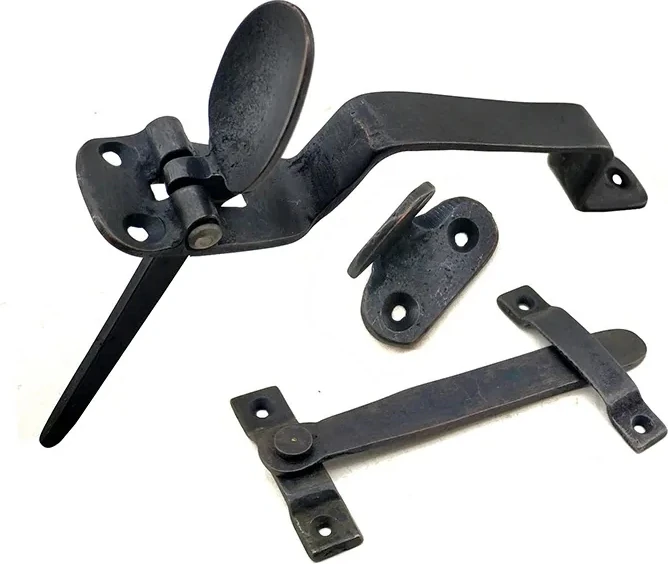 Antika Tarz Dekoratif Pirinç Şipşak Kapı Kolu - Oksit